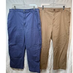GH Bass Co Cropped Khaki Pants, Size 16 (Bundle of 2)